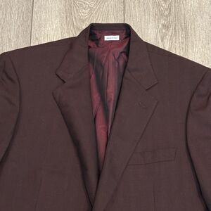 Vintage Brioni Blazer Mens 42L 90s Nomentano Suit Jacket 2 Button Red Wool